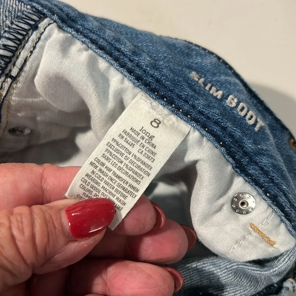 AMERICAN EAGLE STRETCH SLIM BOOT CUT 5 Pocket Woman’s Jeans Size 8 long - Picture 11 of 12